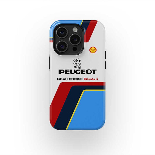 Funda para teléfono con librea de rally Peugeot 205 T16 Grupo B