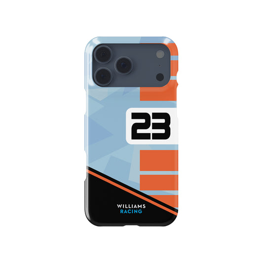 Williams Gulf Livery Alex Albon : Bold Racing Style Formula 1 racing iPhone case view 1