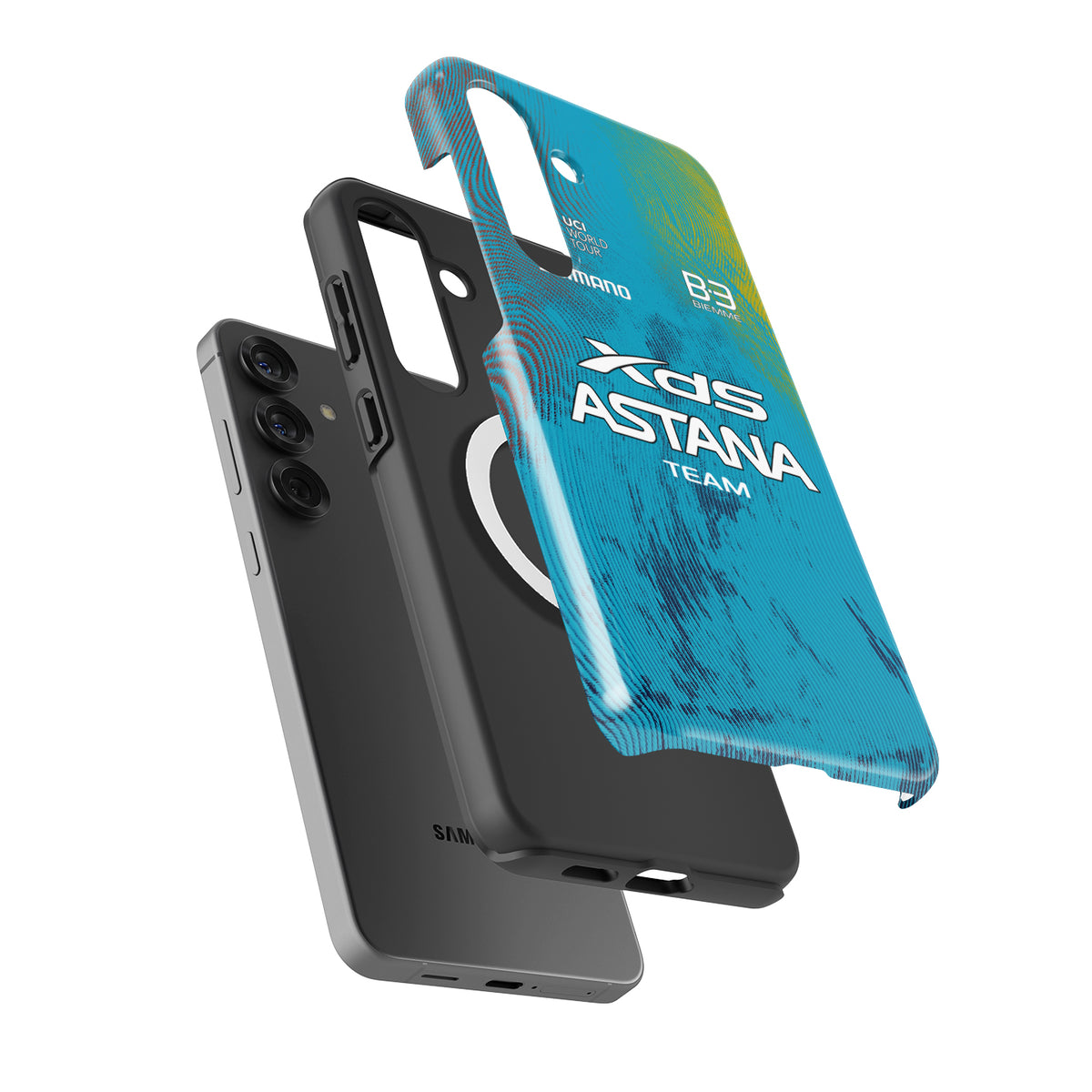 XDS Astana Team 2025 Cycling Jersey Phone Case – Kazakh Blue Legacy for Samsung