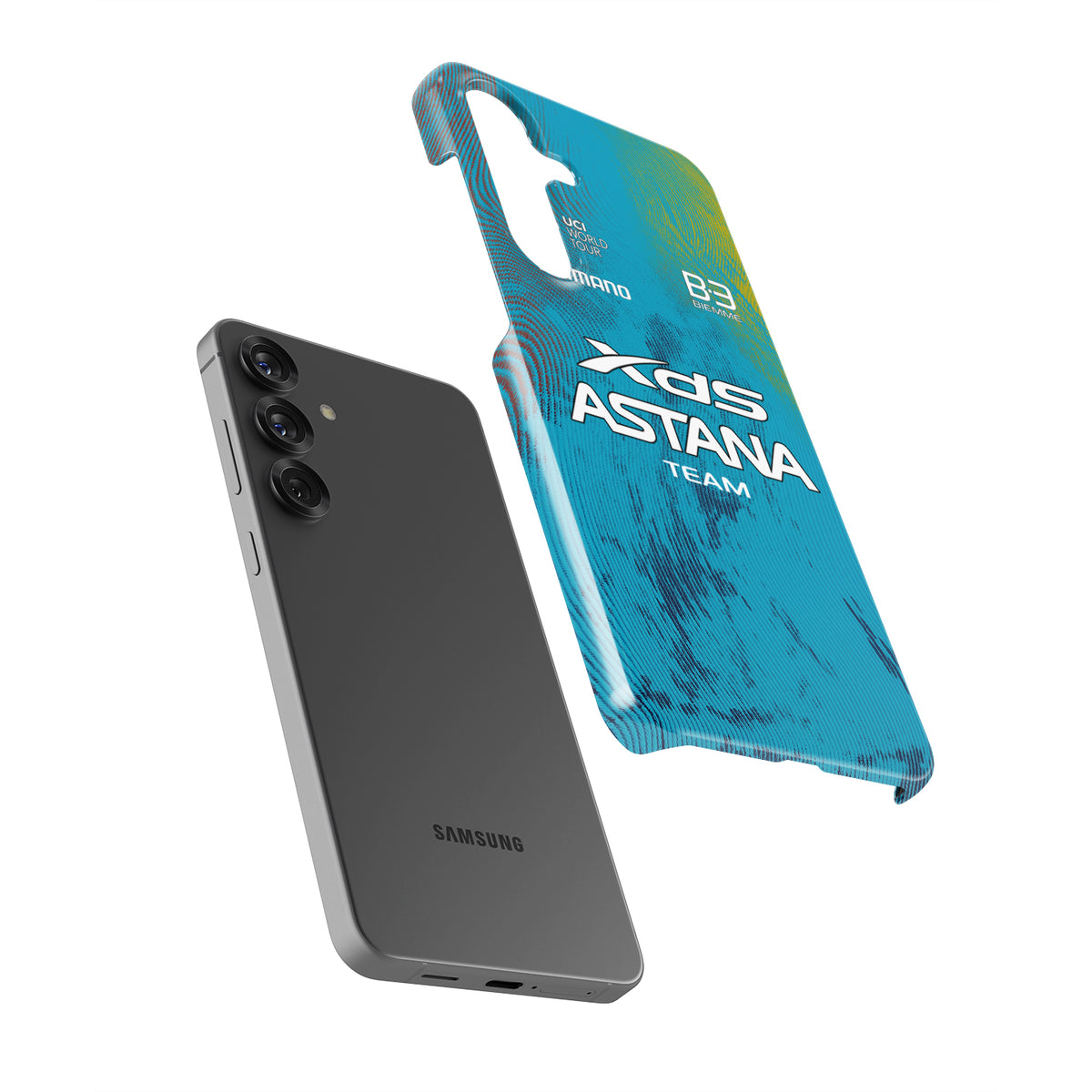 XDS Astana Team 2025 Cycling Jersey Phone Case – Kazakh Blue Legacy for Samsung