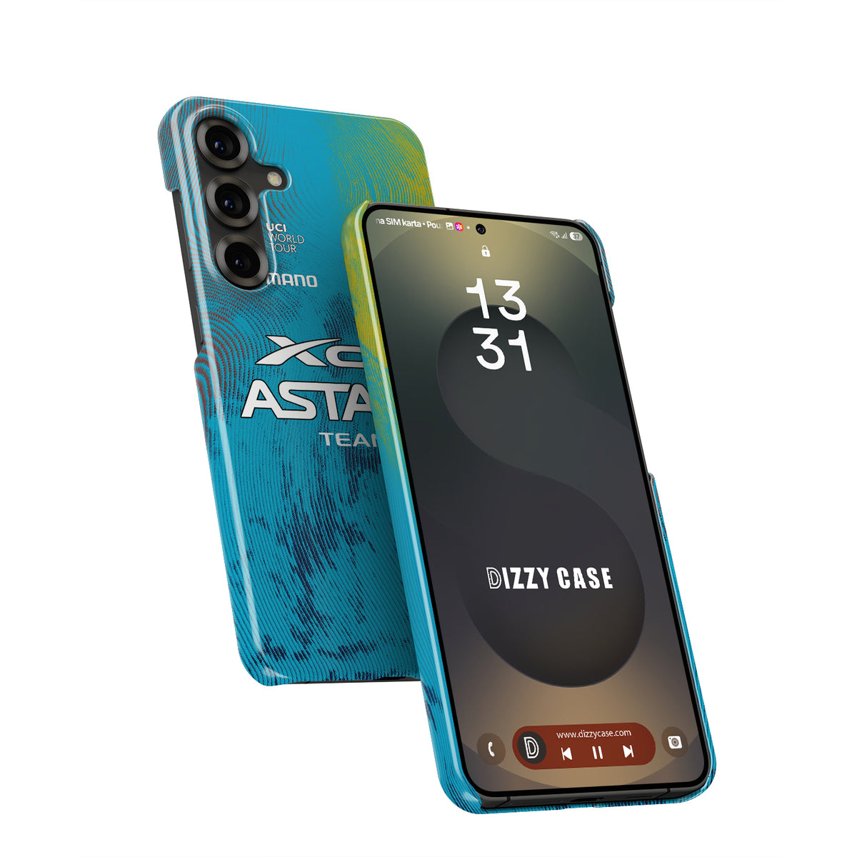 XDS Astana Team 2025 Cycling Jersey Phone Case – Kazakh Blue Legacy for Samsung