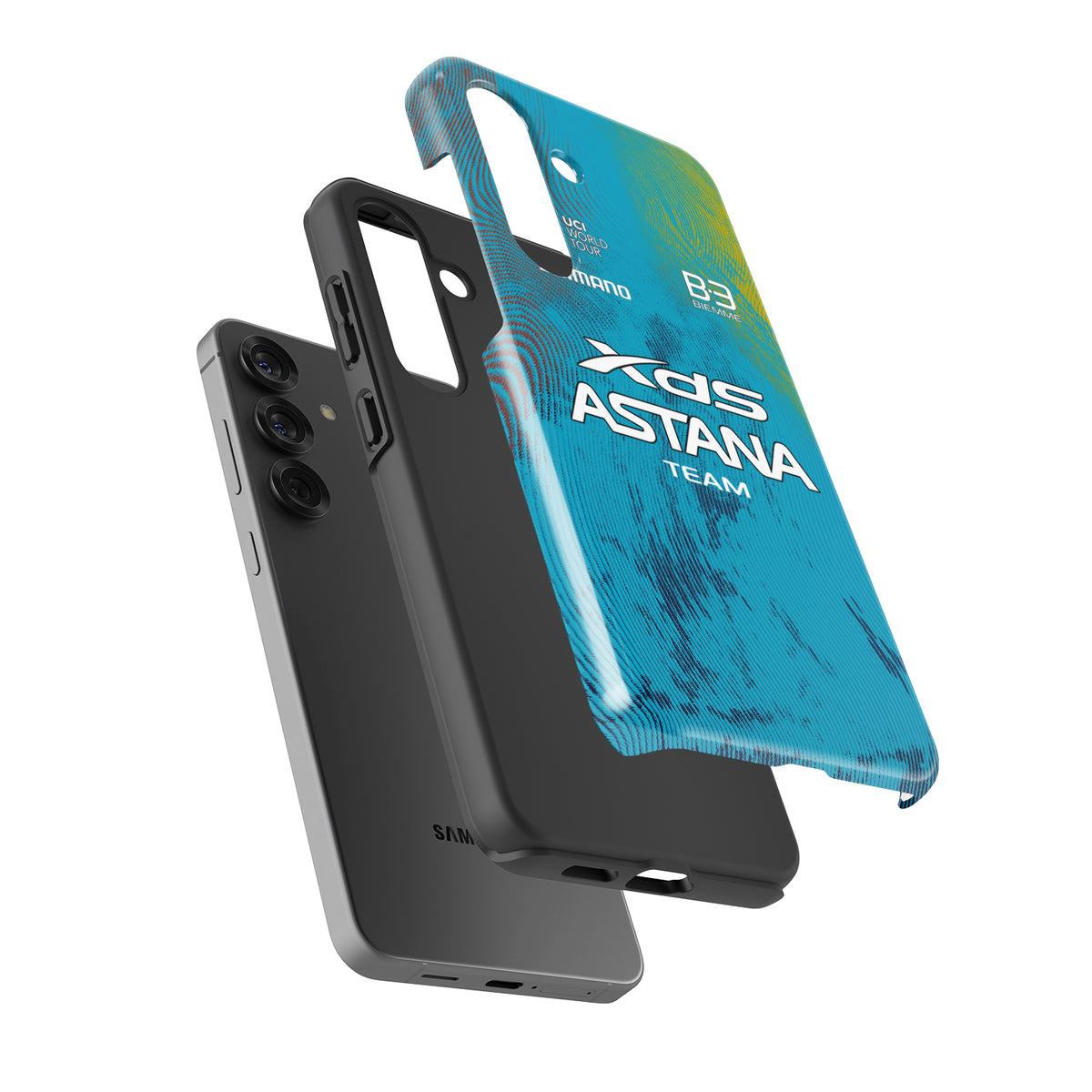XDS Astana Team 2025 Cycling Jersey Phone Case – Kazakh Blue Legacy for Samsung