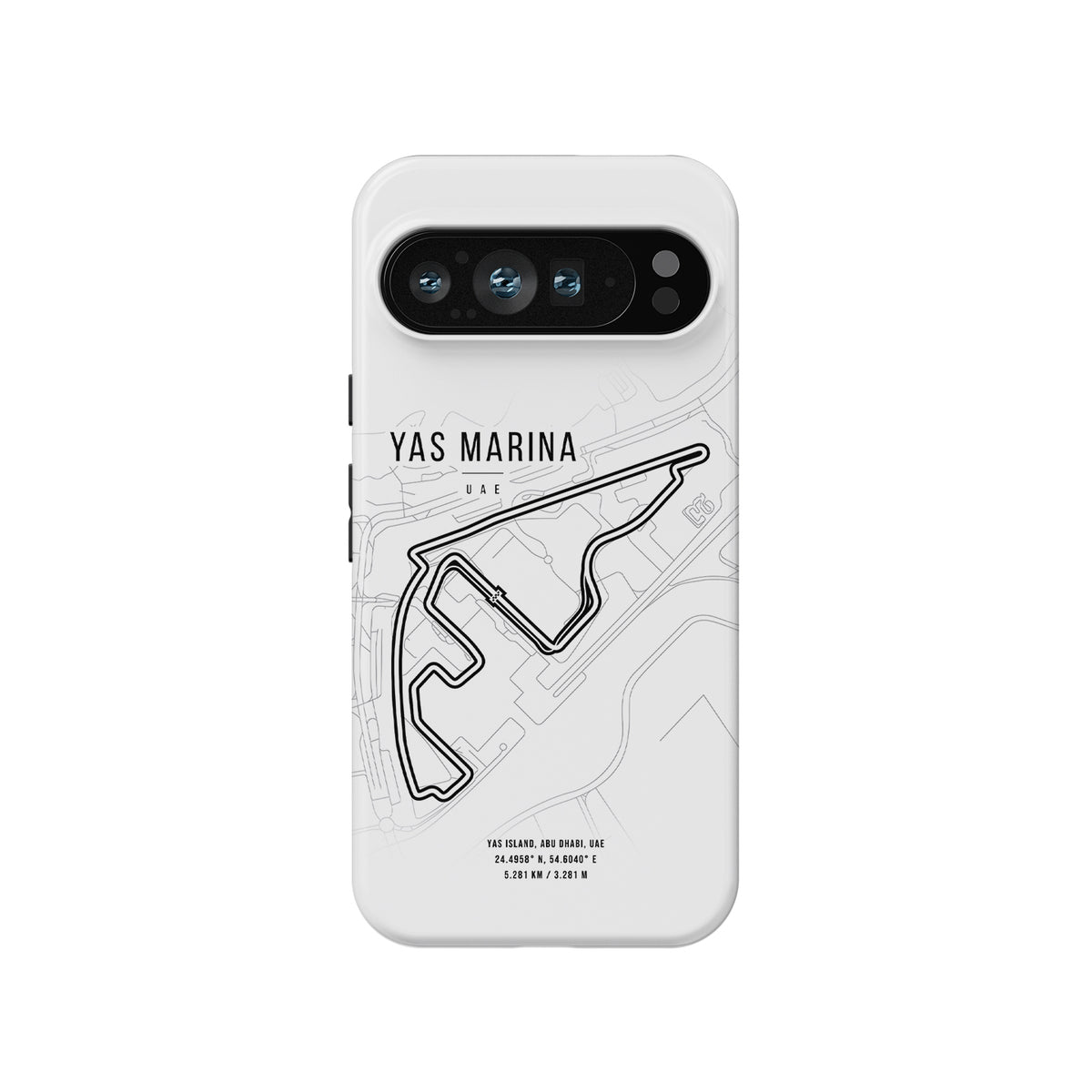 Yas Marina F1 Track Map Google Phone Case