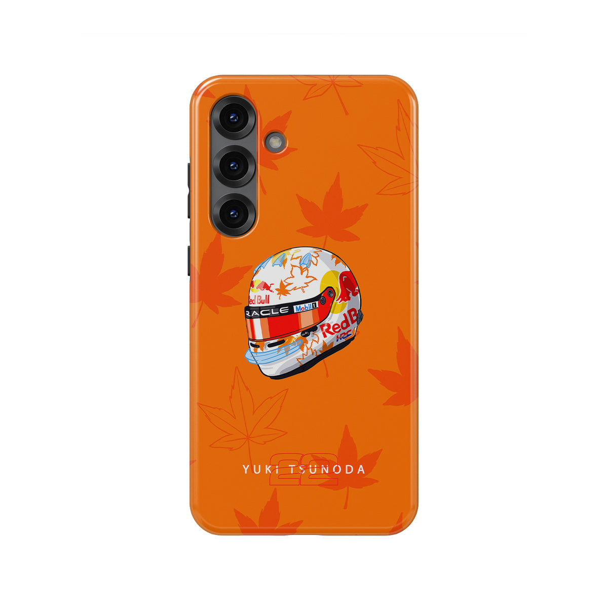 Yuki Tsunoda 2025 Helmet Phone Case – F1 Racing Livery (For Samsung)