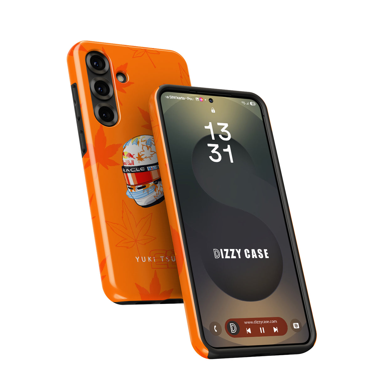 Yuki Tsunoda 2025 Helmet Phone Case – F1 Racing Livery (For Samsung)