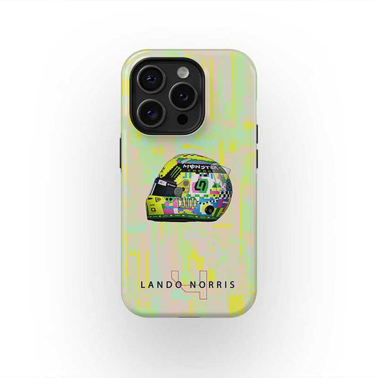 Lando Norris Silverstone 2024 GIF Helmet iPhone Case – F1 Fan Exclusive