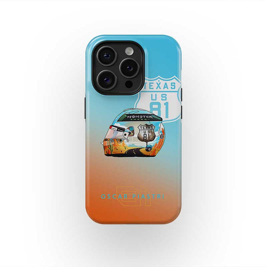 2024 Oscar Piastri USA Grand Prix Helmet iPhone Case - Austin Edition