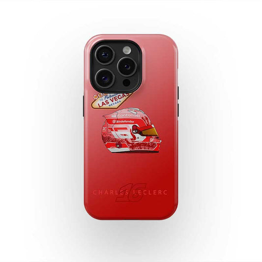 Charles Leclerc Las Vegas Grand Prix 2024 F1 Helmet iPhone Case