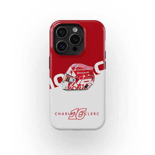 Charles Leclerc 2024 Monaco Grand Prix Helmet iPhone Case – Ferrari Edition