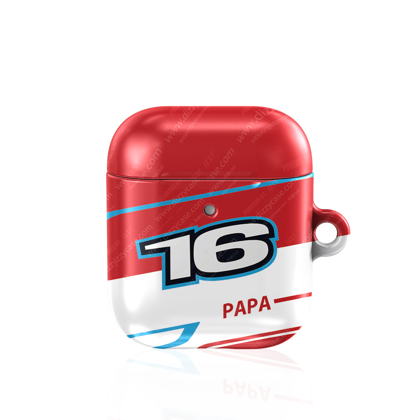 Charles Leclerc #16 "PAPA" Tribute 2026 Helmet AirPods Case