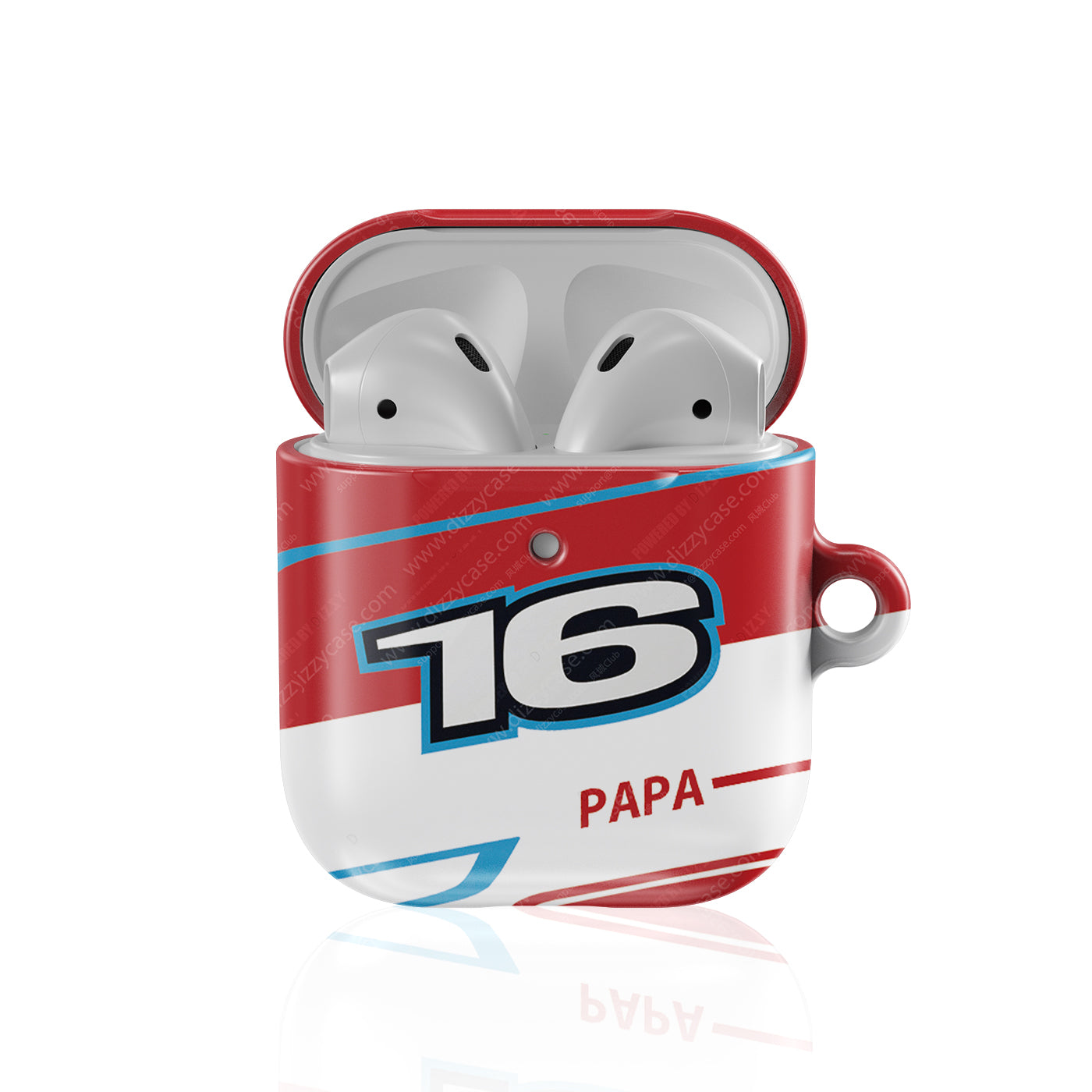 Charles Leclerc #16 "PAPA" Tribute 2026 Helmet AirPods Case