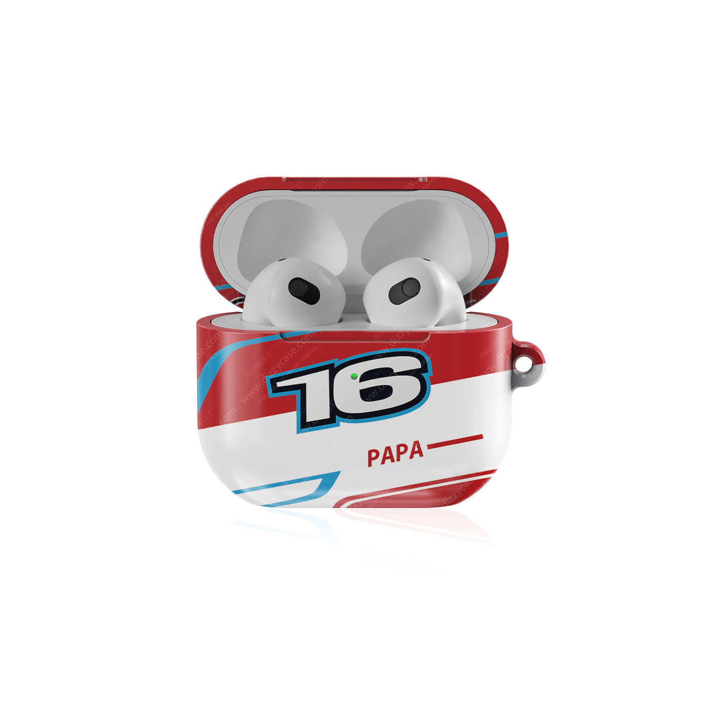 Charles Leclerc #16 "PAPA" Tribute 2026 Helmet AirPods Case