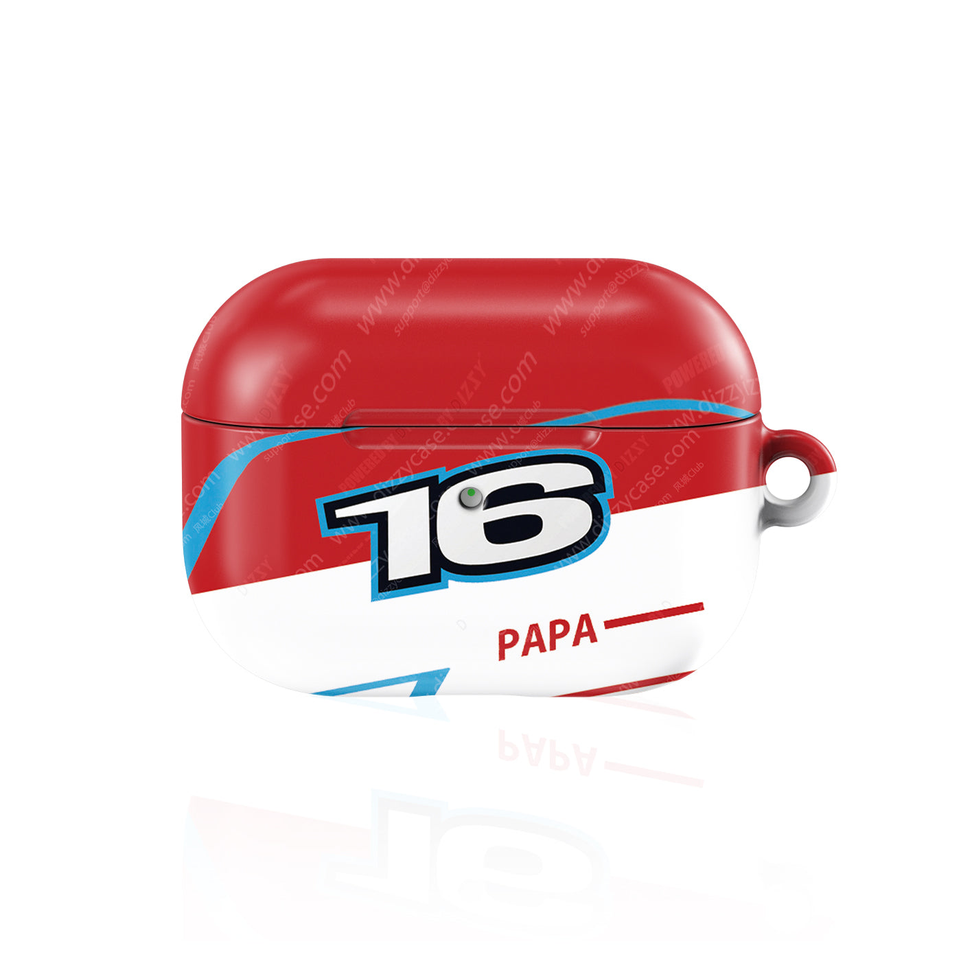 Charles Leclerc #16 "PAPA" Tribute 2026 Helmet AirPods Case