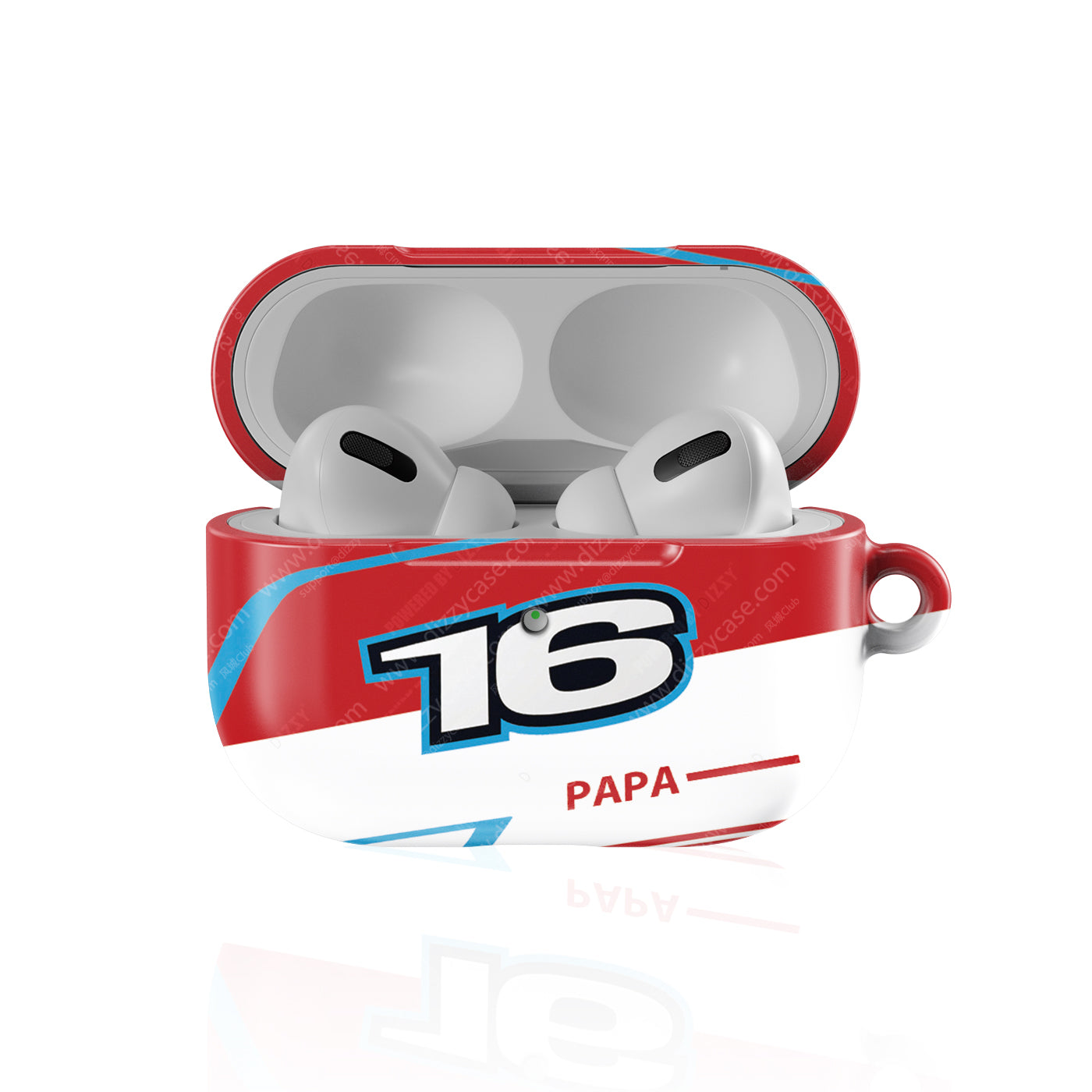 Charles Leclerc #16 "PAPA" Tribute 2026 Helmet AirPods Case