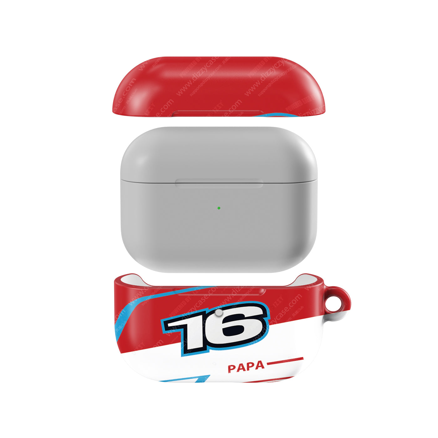 Charles Leclerc #16 "PAPA" Tribute 2026 Helmet AirPods Case