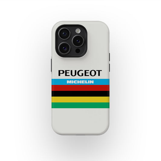 Funda para teléfono Peugeot Michelin Tommy Simpson 1965 Rainbow Cycling Jersey