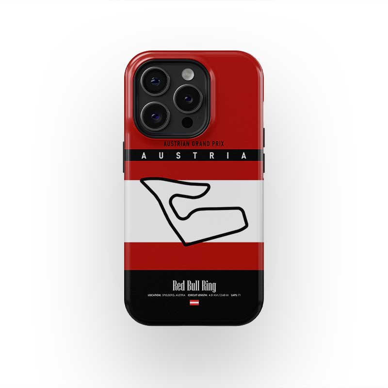 Austria GP iPhone Case – Red Bull Ring Track Map Design