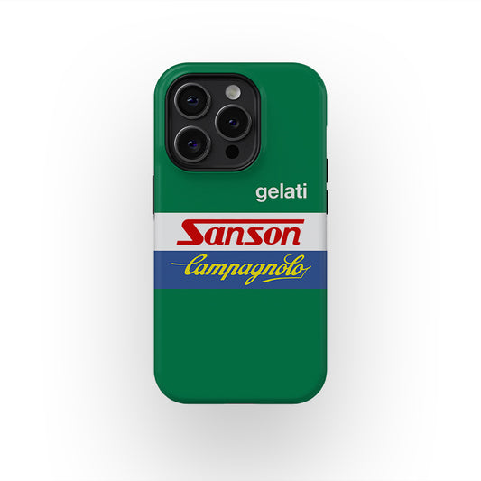 Embrace Classic Cycling Style with Gelati Sanson Campagnolo Phone Case