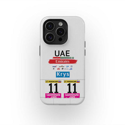 Tadej Pogačar 2023 White Jersey Phone Case: Cycling Style & Protection