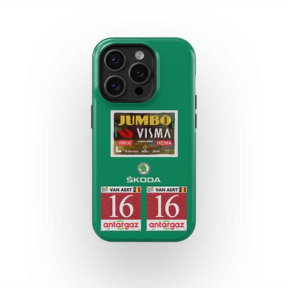 2022 TDF Maillot Vert Wout Van Aert Team Livrée Jumbo-Visma Coque pour téléphone