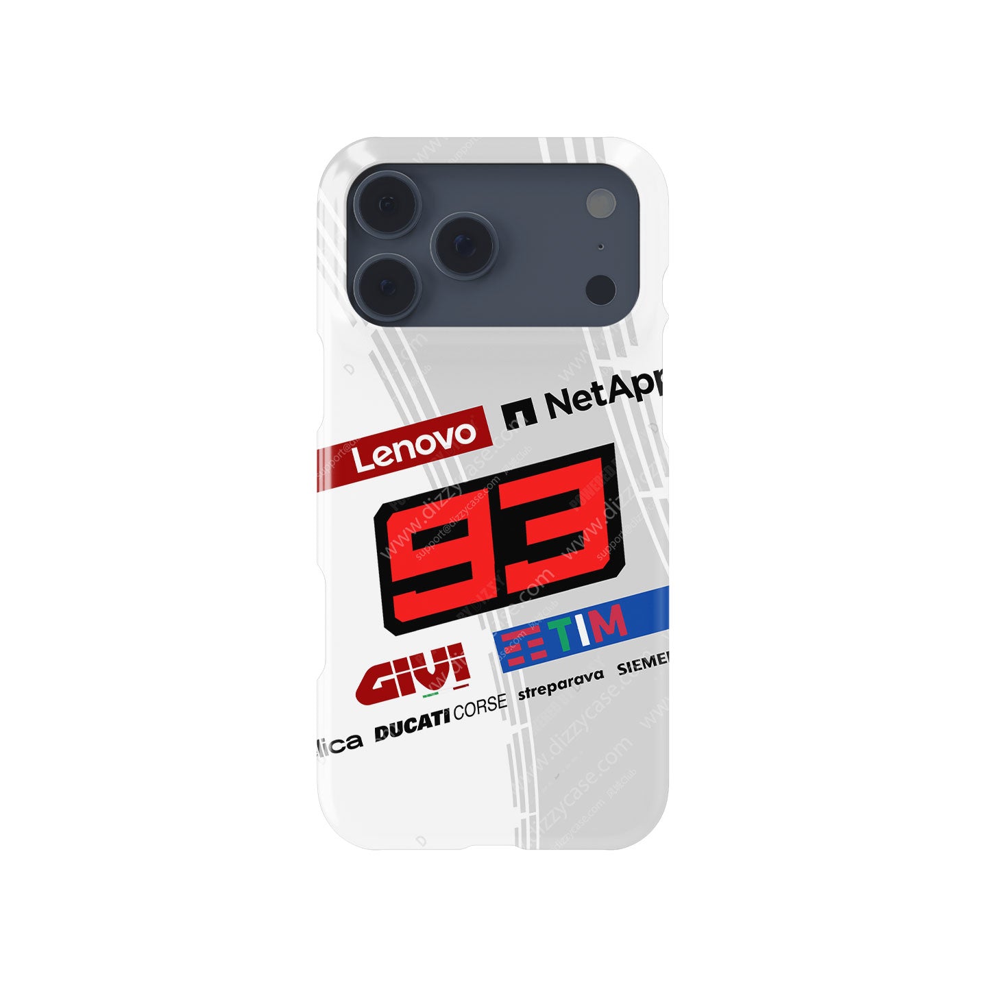 The White Resurrection: Marquez #93 GP25 Test Livery Case for iPhone