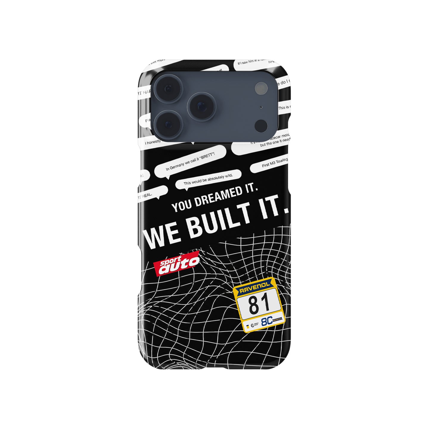 BMW M3 Touring 24H, BMW M Motorsport #81, Nürburgring Racing, Fan Comments Livery, iPhone Case