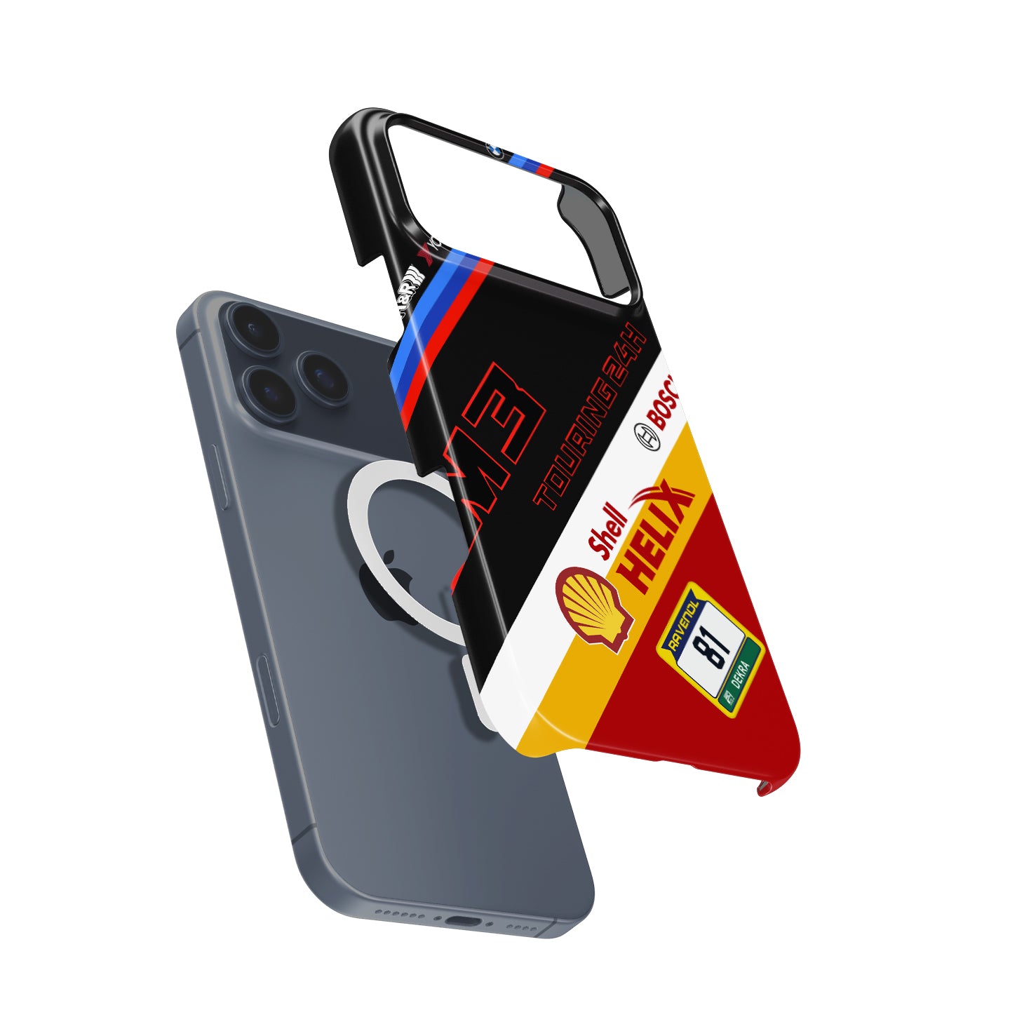 BMW M3 Touring 24H number 81 Nürburgring race livery iPhone case front view