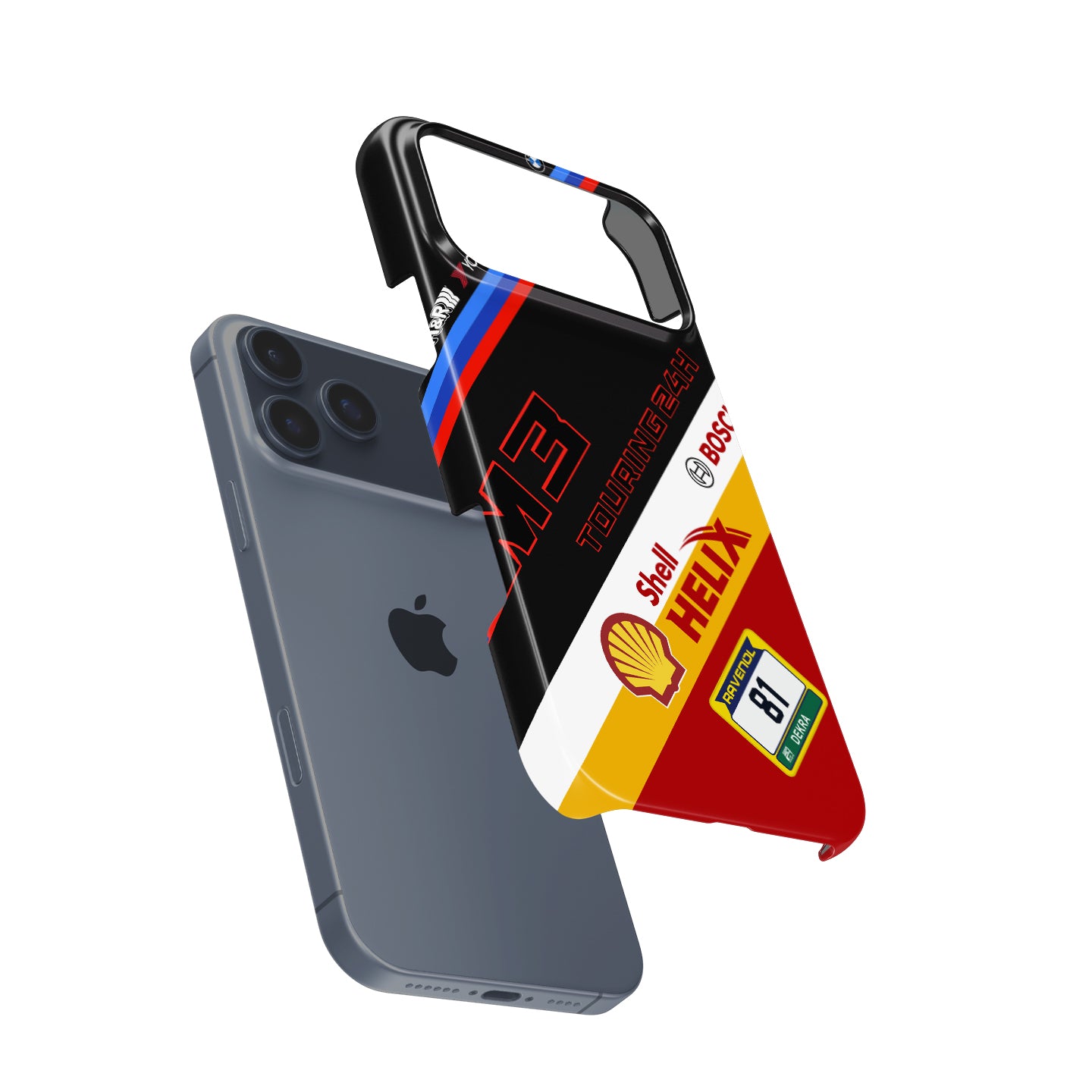 BMW M3 Touring 24H number 81 Nürburgring race livery iPhone case front view