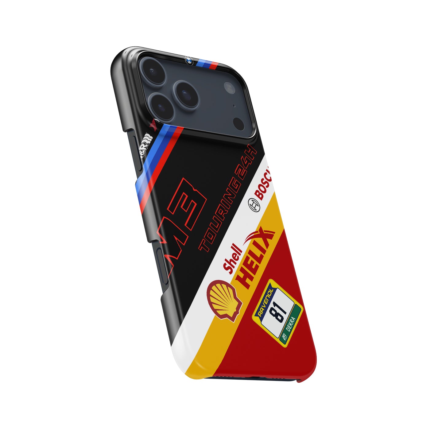 BMW M3 Touring 24H number 81 Nürburgring race livery iPhone case front view