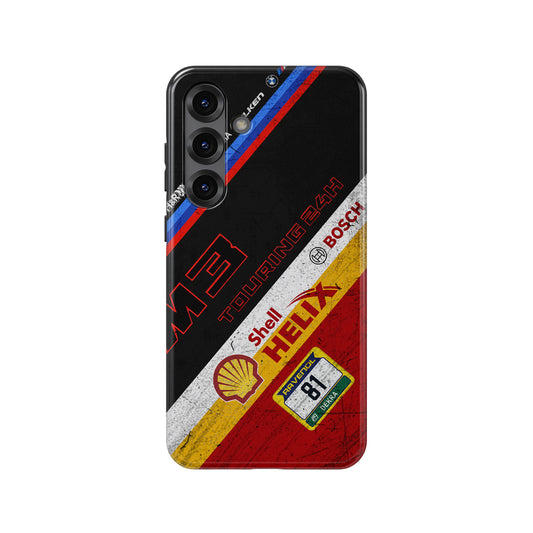 BMW M3 Touring 24H number 81 race-worn Samsung Galaxy case with racing scars