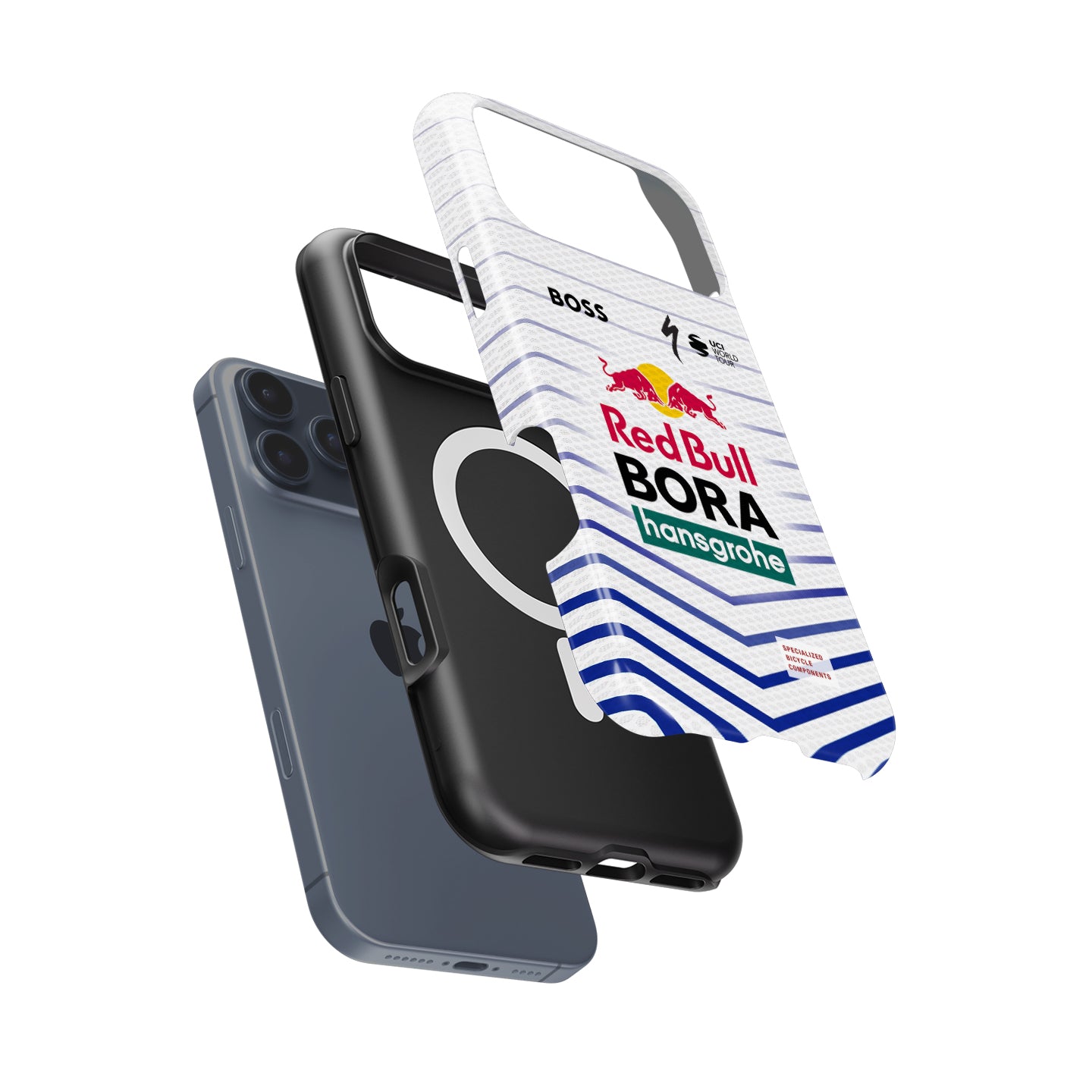 BORA-hansgrohe 2026 White Blue Chevron Cycling Jersey Phone Case for iPhone