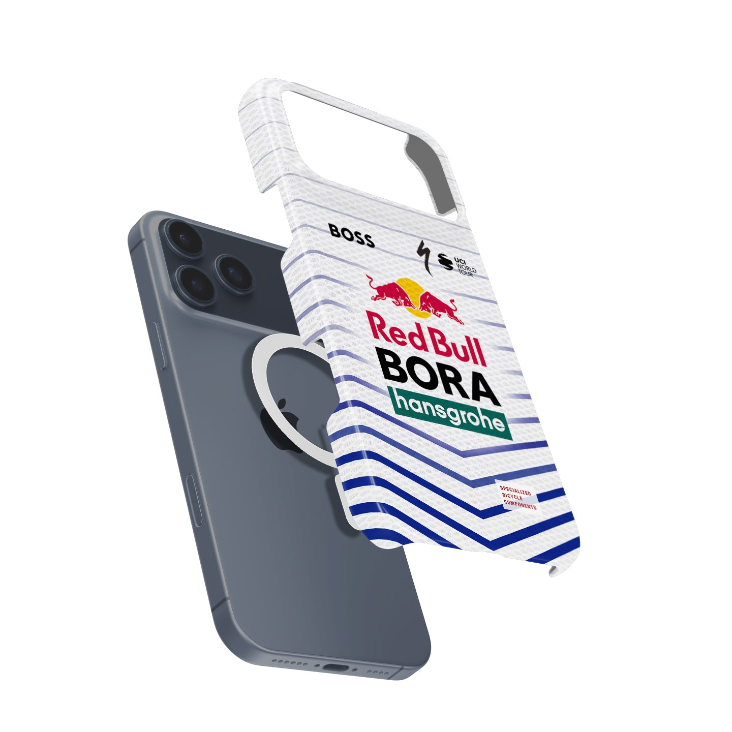 BORA-hansgrohe 2026 White Blue Chevron Cycling Jersey Phone Case for iPhone