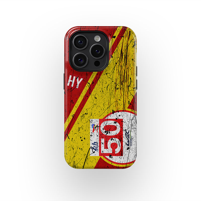 Funda para teléfono con librea del campeonato Ferrari 499P Le Mans 2024 Hypercar # 50 de DIZZY