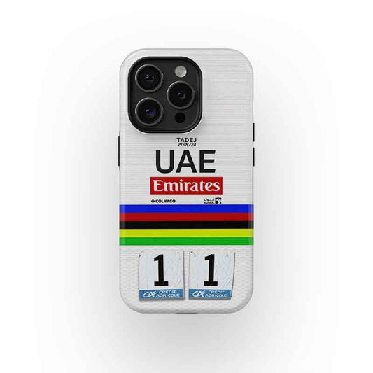 Tadej Pogačar Rainbow Jersey Tour of Lombardy Phone Case – Apple Models