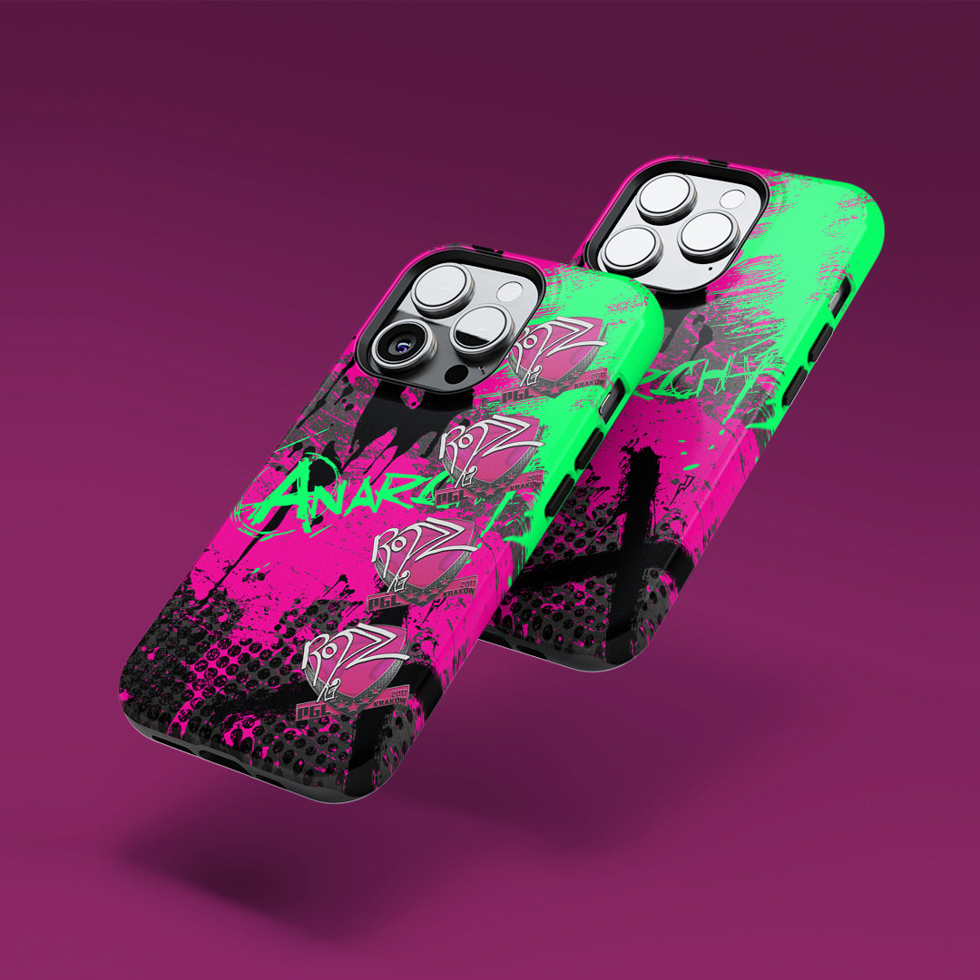 Funda para teléfono DIZZY Neon Revolution AK-47: vitalidad desatada