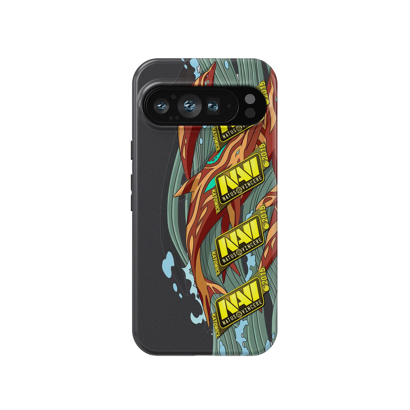 AK-47 Aquamarine Revenge + Natus Vincere Katowice 2015 Stickers - CSGO Phone Case