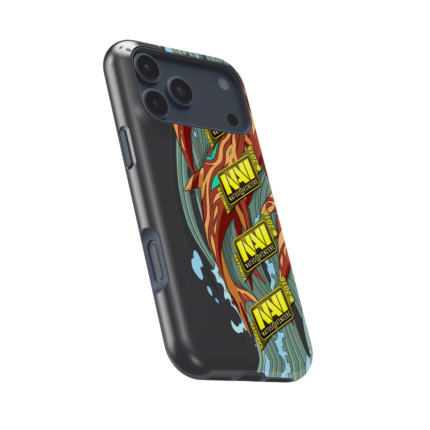 CS / CS2 Phone Case - AK-47 | Aquamarine Revenge with 4x Natus Vincere Katowice 2015 Stickers by DIZZY CASE