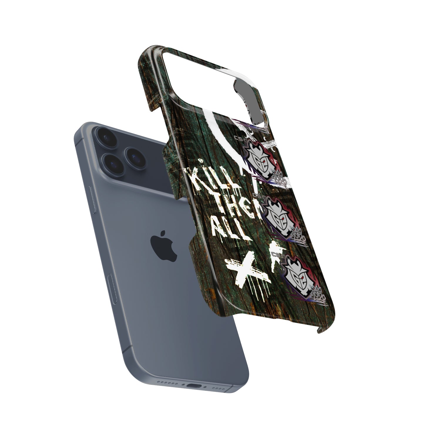 CS2 CSGO iPhone Case - AK-47 | Wasteland Rebel Skin with 4X G2 Esports RMR 2020 Stickers by DIZZY CASE