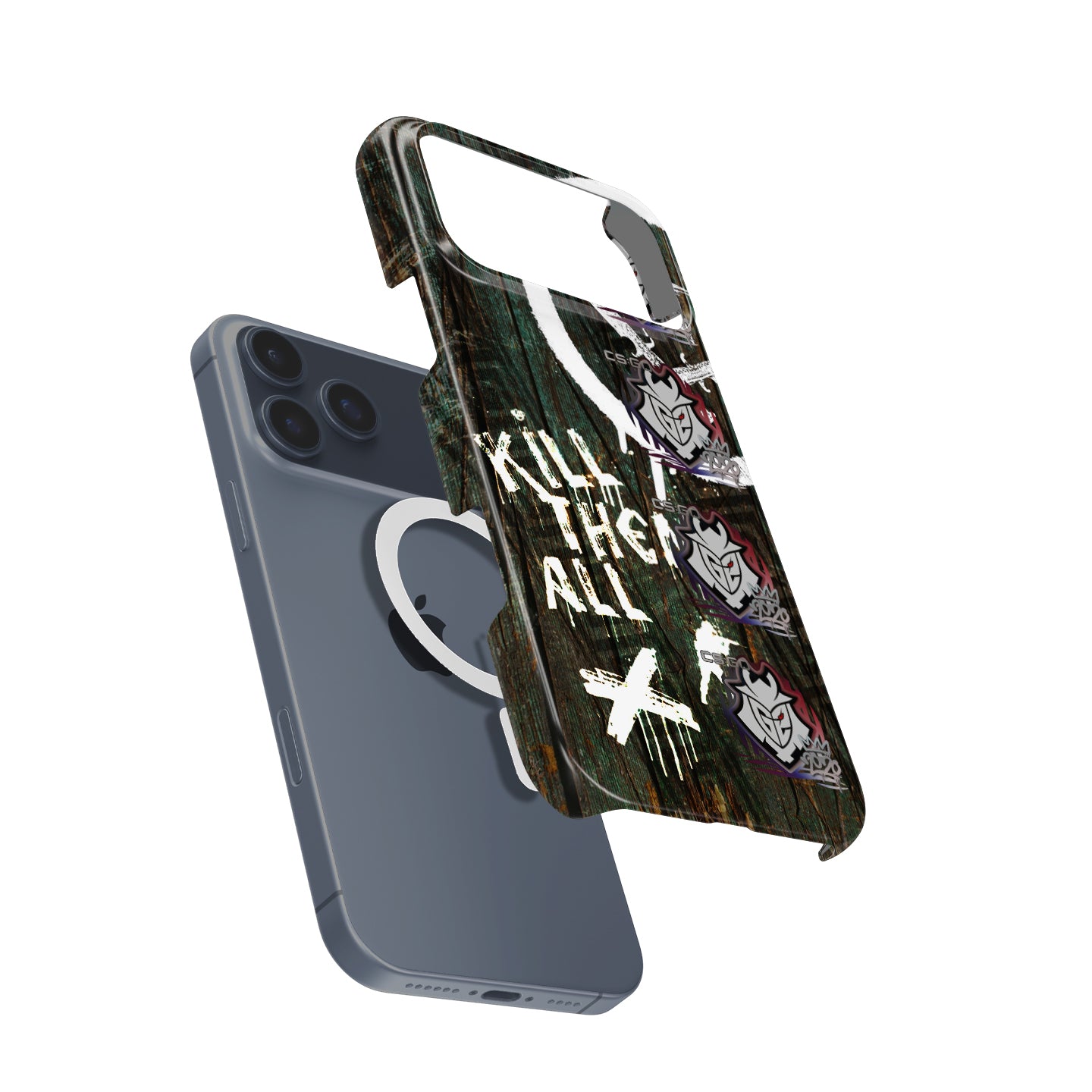 CS2 CSGO iPhone Case - AK-47 | Wasteland Rebel Skin with 4X G2 Esports RMR 2020 Stickers by DIZZY CASE