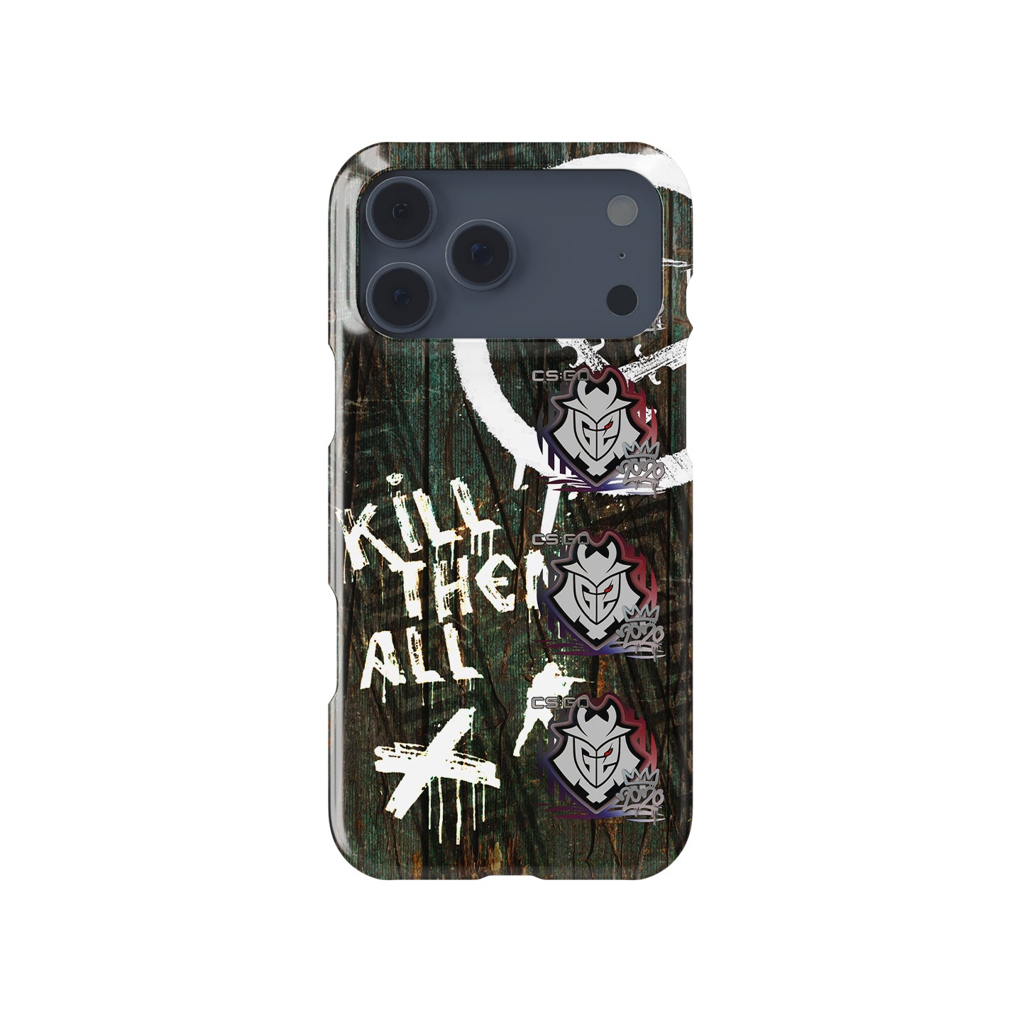 CS2 CSGO iPhone Case - AK-47 | Wasteland Rebel Skin with 4X G2 Esports RMR 2020 Stickers by DIZZY CASE