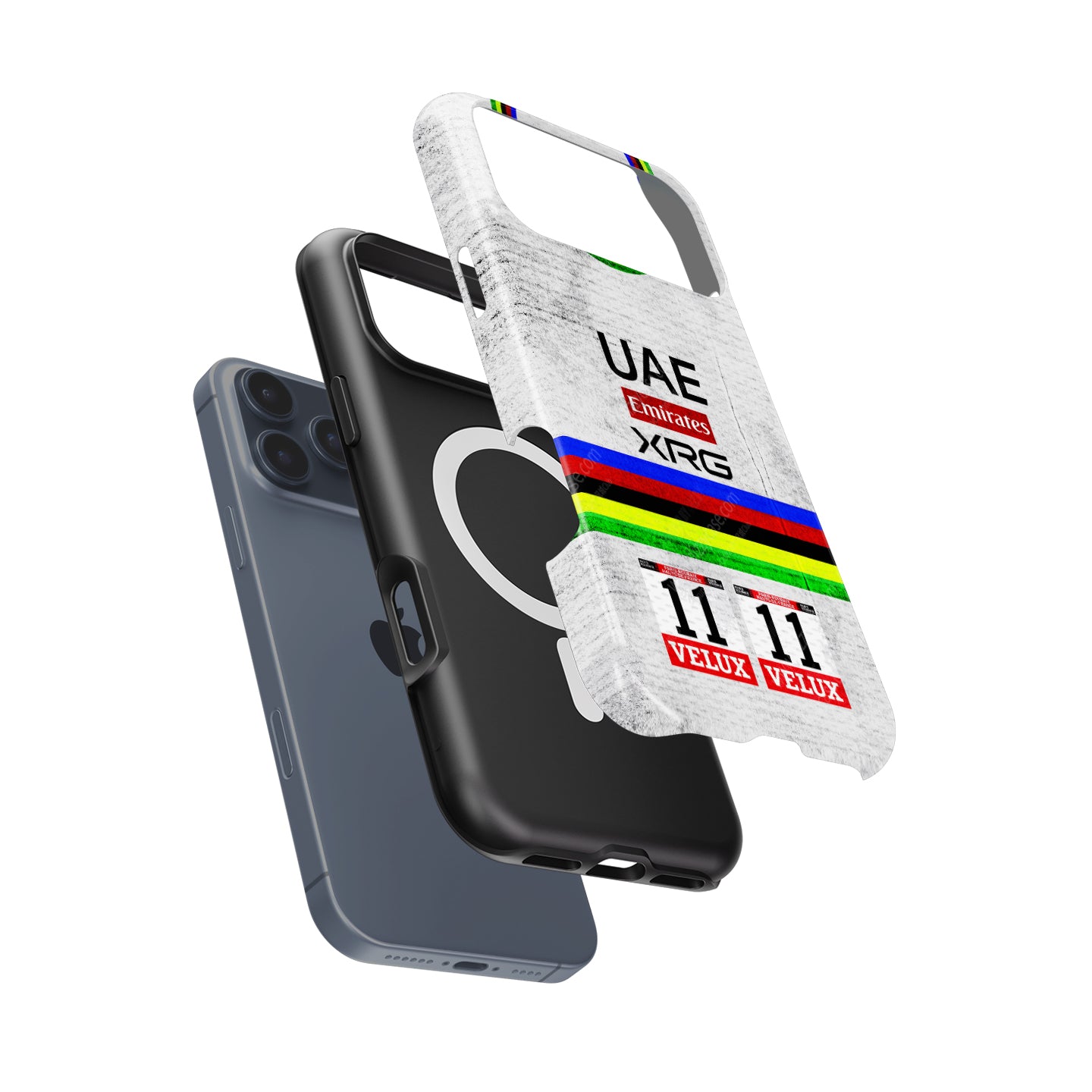 Funda para teléfono Tadej Pogacar 2024 Dual Triumph en jersey amarillo y rosa de DIZZY