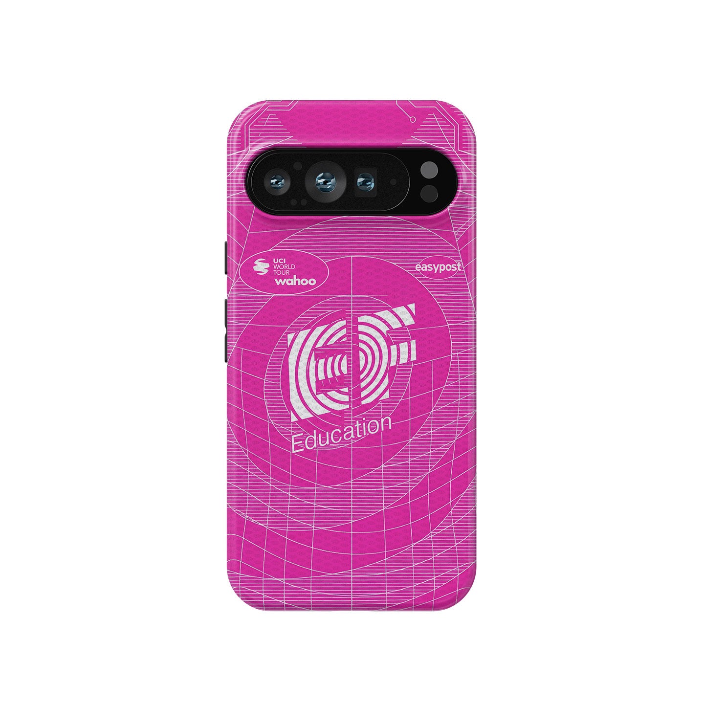 EF Education-EasyPost 2026 Pink Grid Cycling Jersey Phone Case for Google Pixel / OnePlus / Xiaomi / Huawei