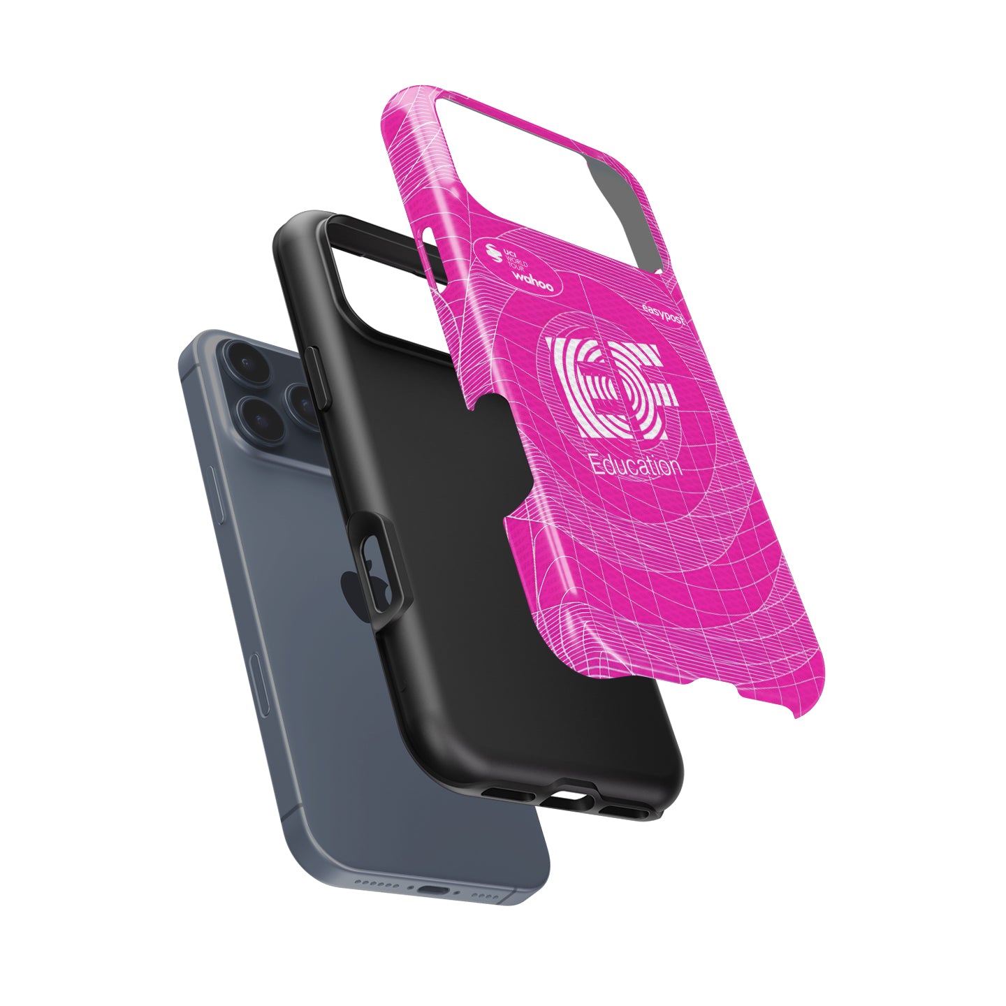 EF Education-EasyPost 2026 Pink Grid Cycling Jersey Phone Case for iPhone