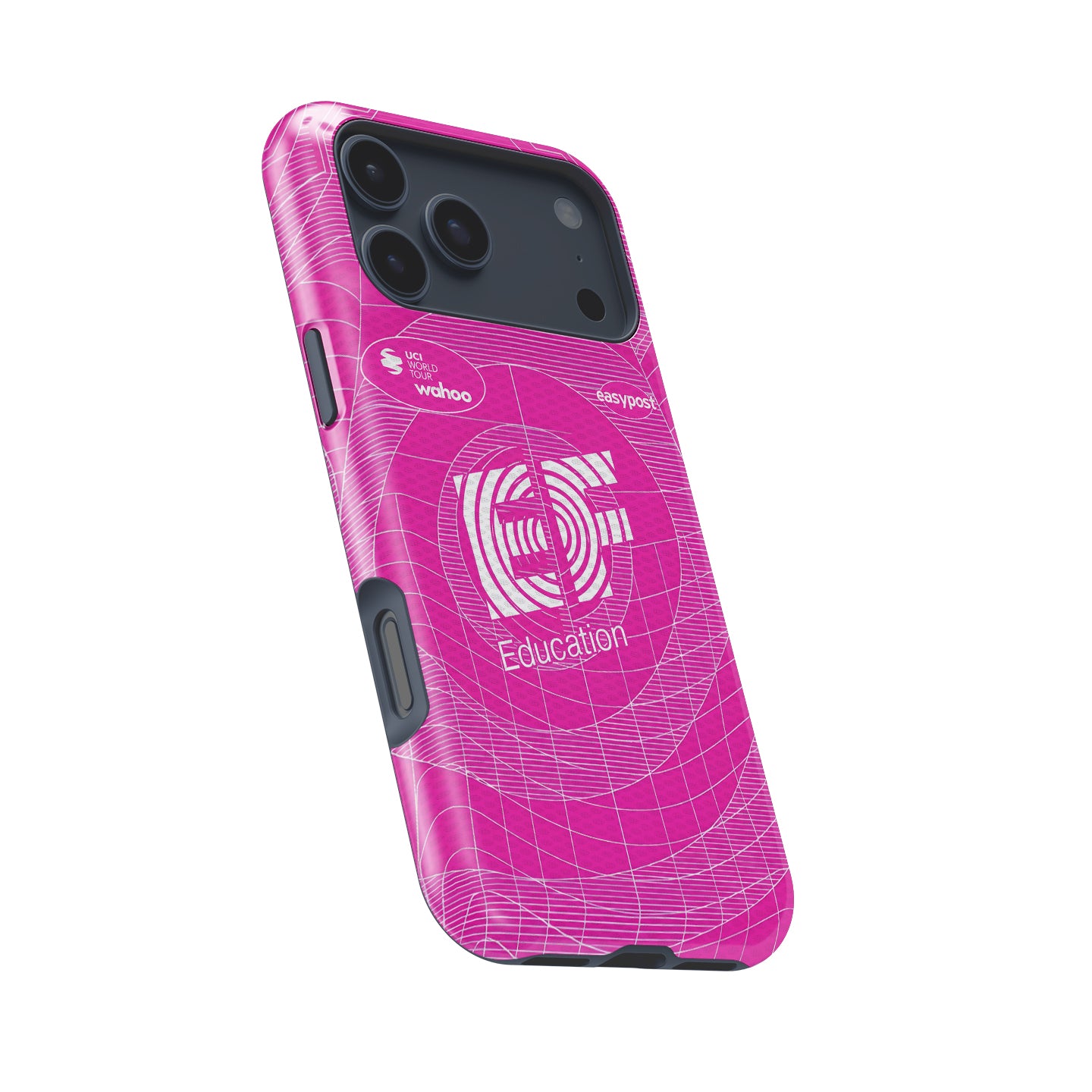 EF Education-EasyPost 2026 Pink Grid Cycling Jersey Phone Case for iPhone