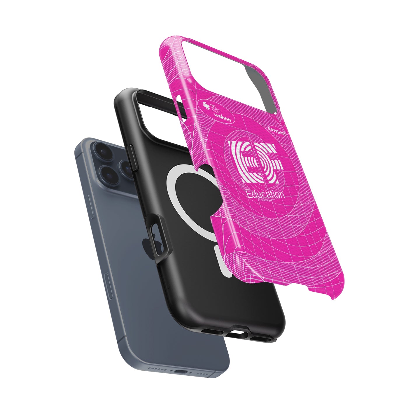 EF Education-EasyPost 2026 Pink Grid Cycling Jersey Phone Case for iPhone