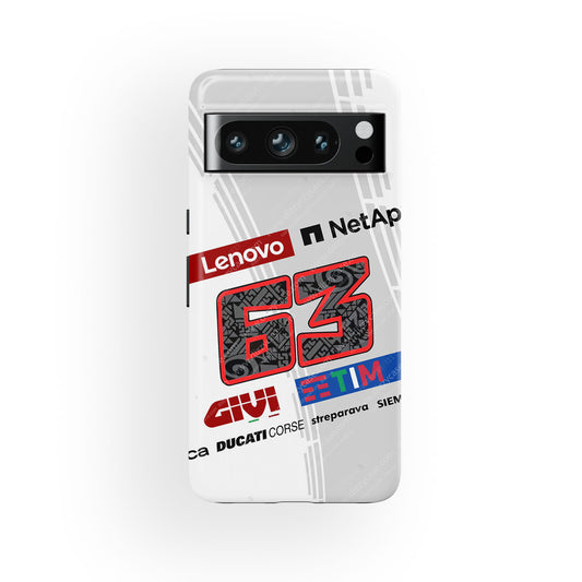 Pecco Bagnaia #63 White Prototype - Case for Google / Xiaomi
