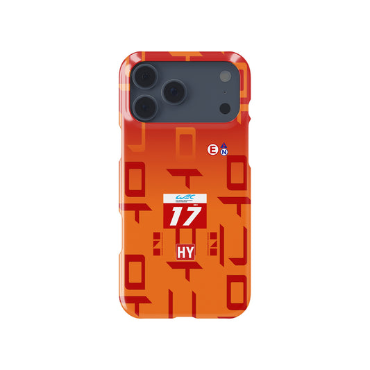 Genesis Magma Racing GMR-001 number 17 orange Hypercar livery iPhone case front view