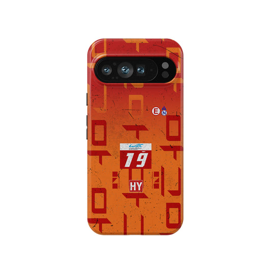 Genesis GMR-001 number 19 Le Mans Finisher Google Pixel case with endurance-racing grime