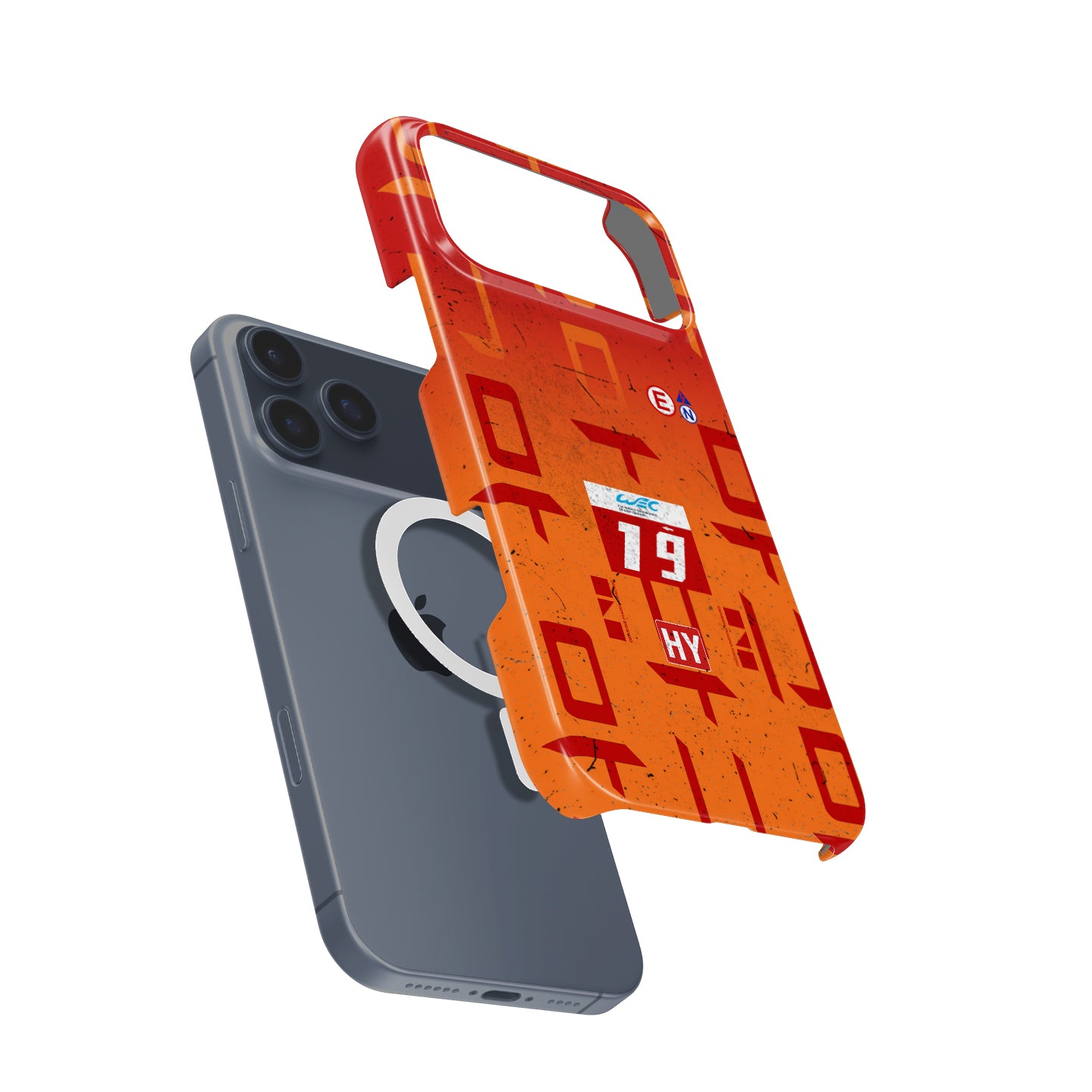 Genesis GMR-001 number 19 Le Mans Finisher iPhone case with race-worn dirt and track marks