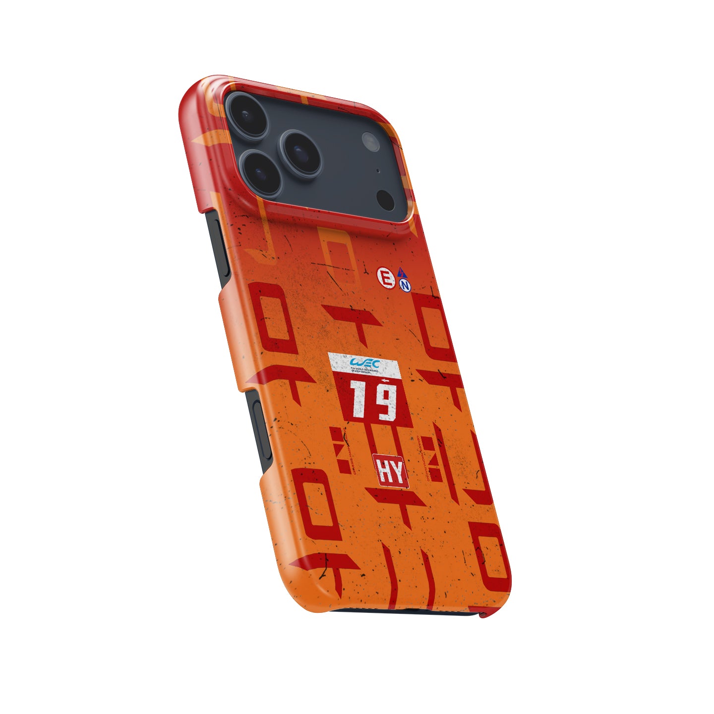 Genesis GMR-001 number 19 Le Mans Finisher iPhone case with race-worn dirt and track marks